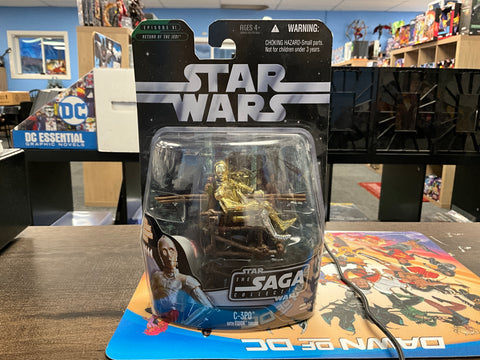 Star Wars The Saga Collection C-3PO With Ewok Throne 2006 Hasbro Unopened