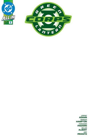 Green Lantern Corps #1 Cover E Blank Card Stock Variant