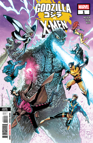 Godzilla vs X-Men #1 2nd Print Tony Daniel Variant
