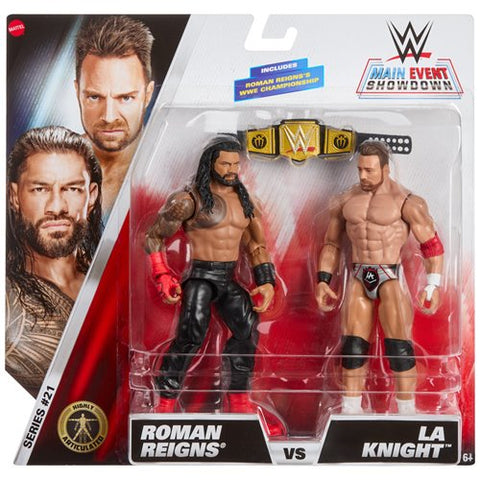 WWE Championship Showdown Series 21 Roman Reigns vs LA Knight Action Figure 2-Pack