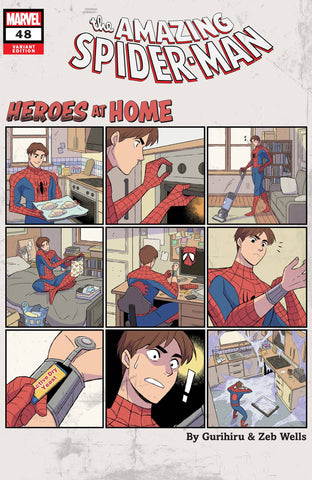 AMAZING SPIDER-MAN #48 GURIHIRU HEROES AT HOME VAR