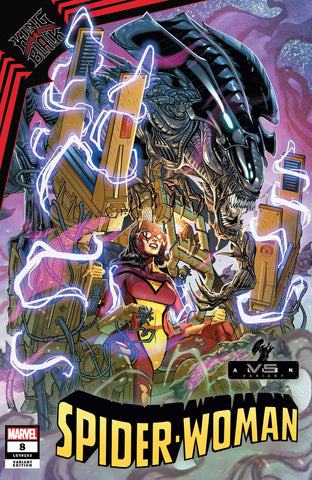 SPIDER-WOMAN #8 GARRON MARVEL VS ALIEN VAR KIB